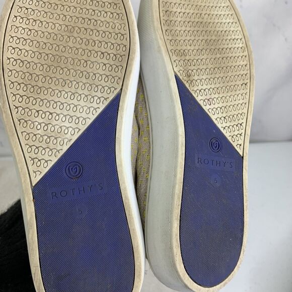 Rothy’s Lemon Yellow Honeycomb Slip On Sneakers Shoes Sz 5 Recycled Materials - Picture 5 of 13